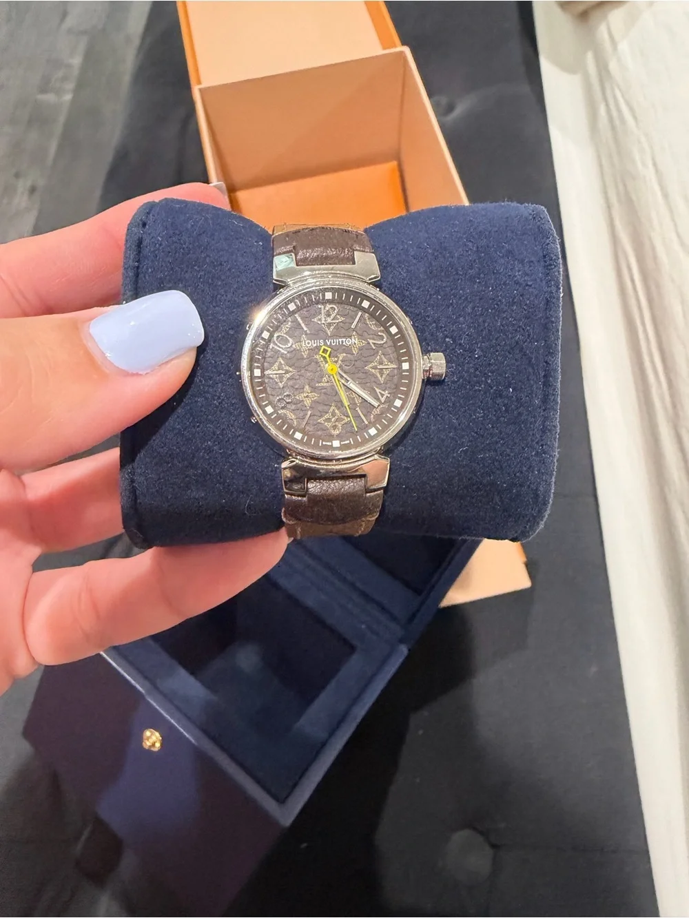 Louis Vuitton Tambour Monogram quartz watch